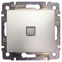 Переключатель с подсветкой без рамки Legrand Valena 1-кл. проходной алюминий картинка